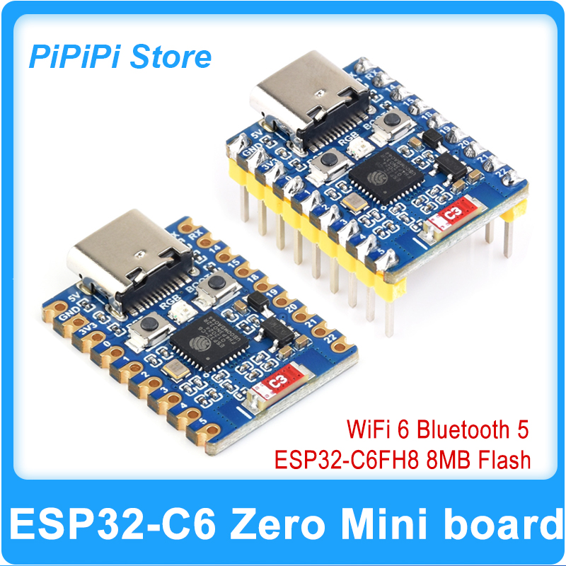 Esp32 Wifi Bluetooth Module - ESP32-C6 Zero Süper Mini Geliştirme Kartı,