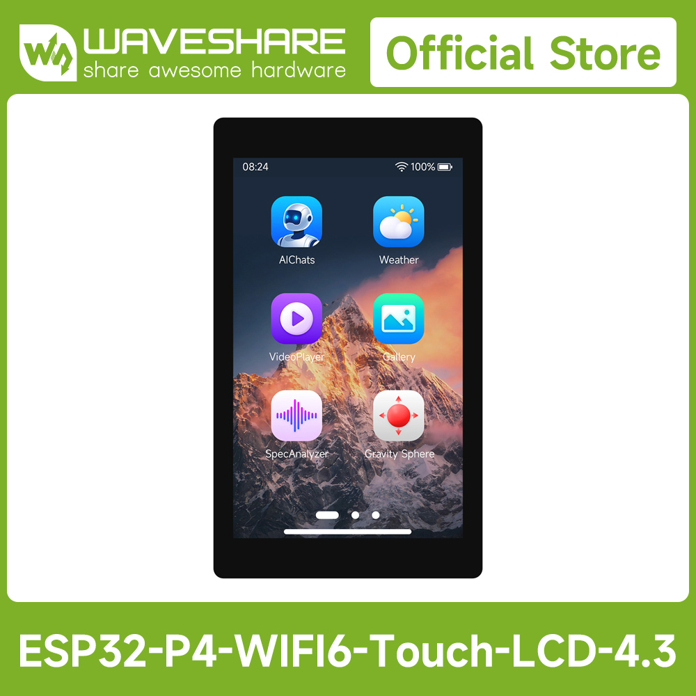 Esp32 Uart Module - Waveshare ESP32-P4-WIFI6 4,3 inç Geliştirme Kartı,