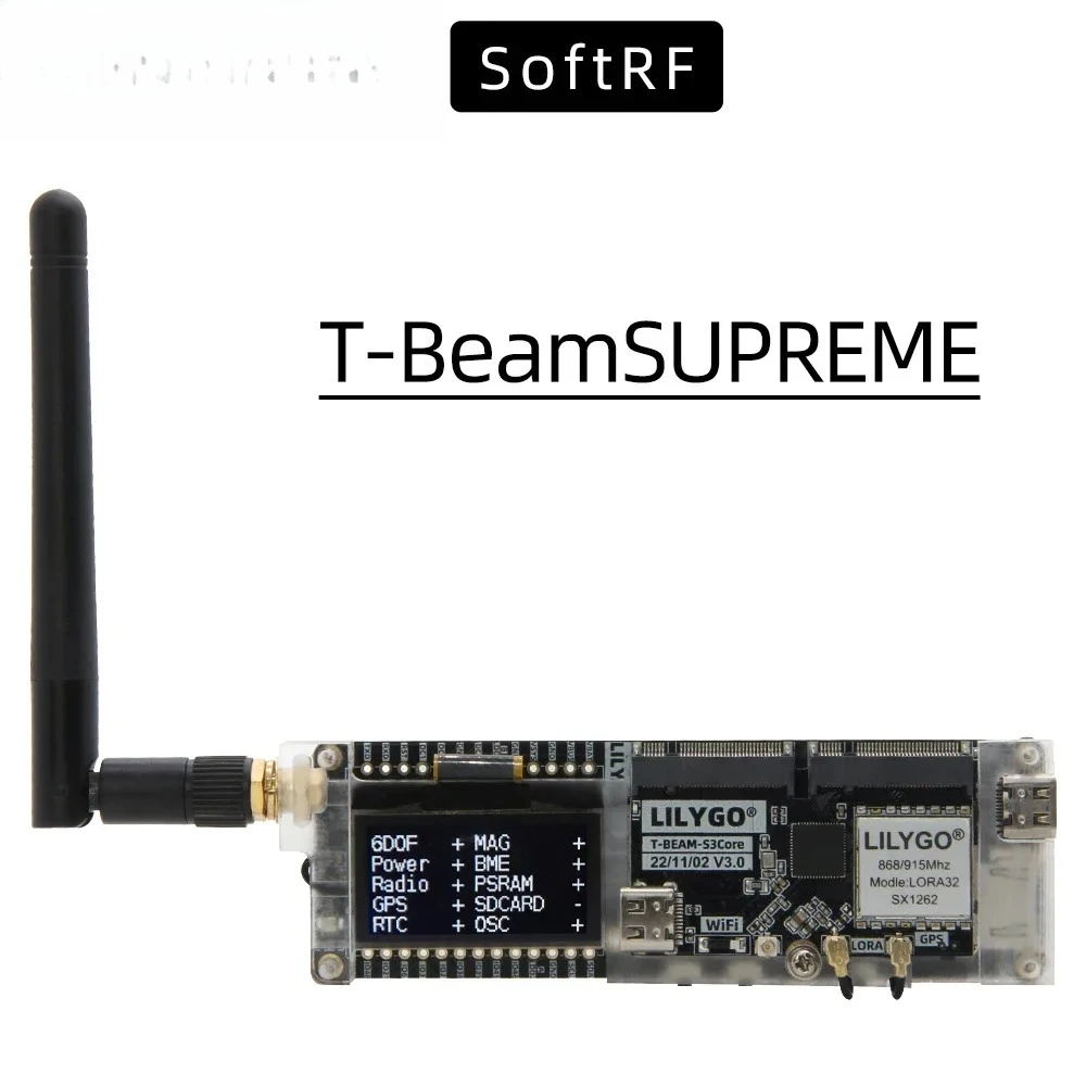Esp32 Wifi Bluetooth Module - LILYGO SoftRF T-BeamSUPREME ESP32-S3 Geliştirme Kartı