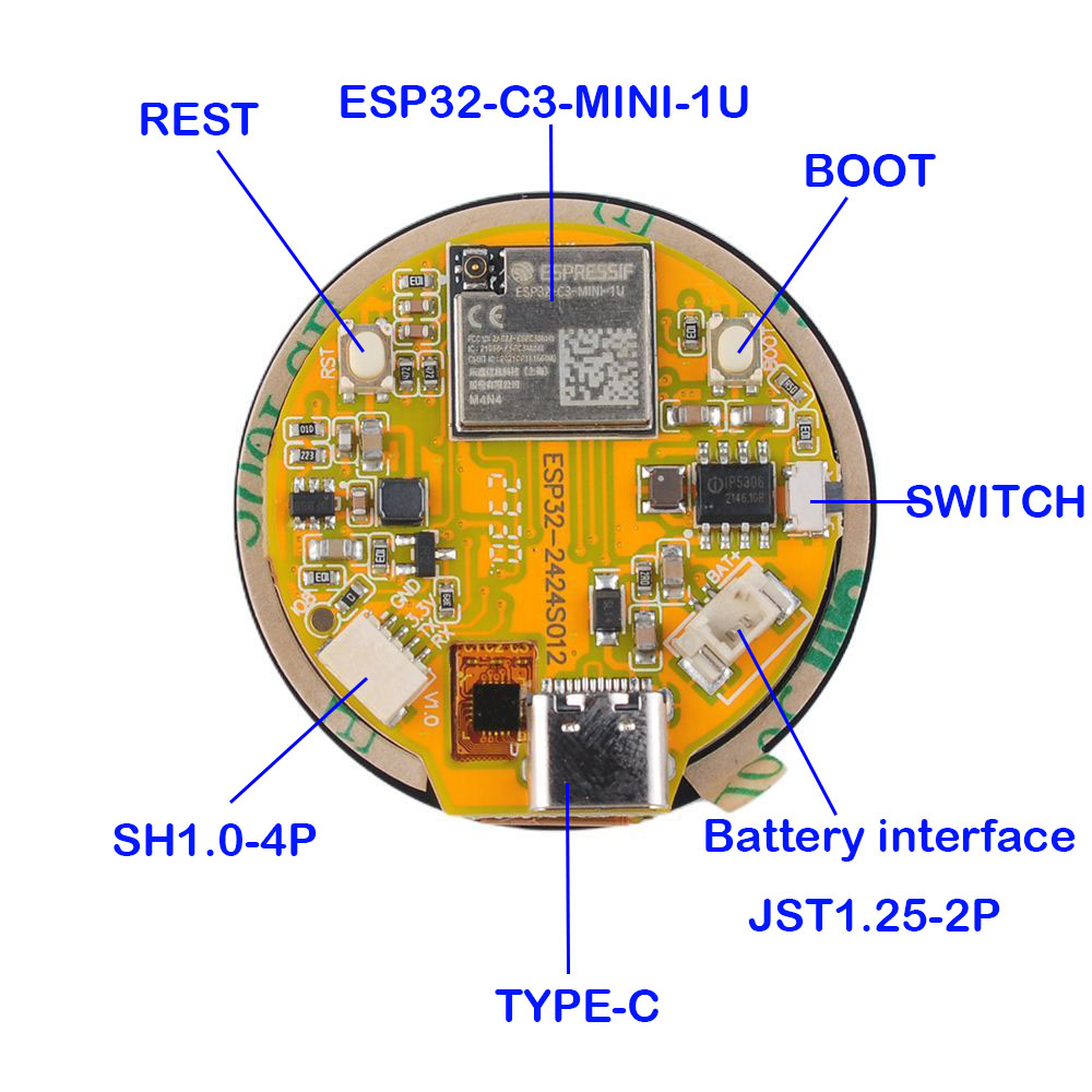 1.28 İnç ESP32 Ekran ESP32-C3  - Esp32 C3 incelemesi ve fiyatı